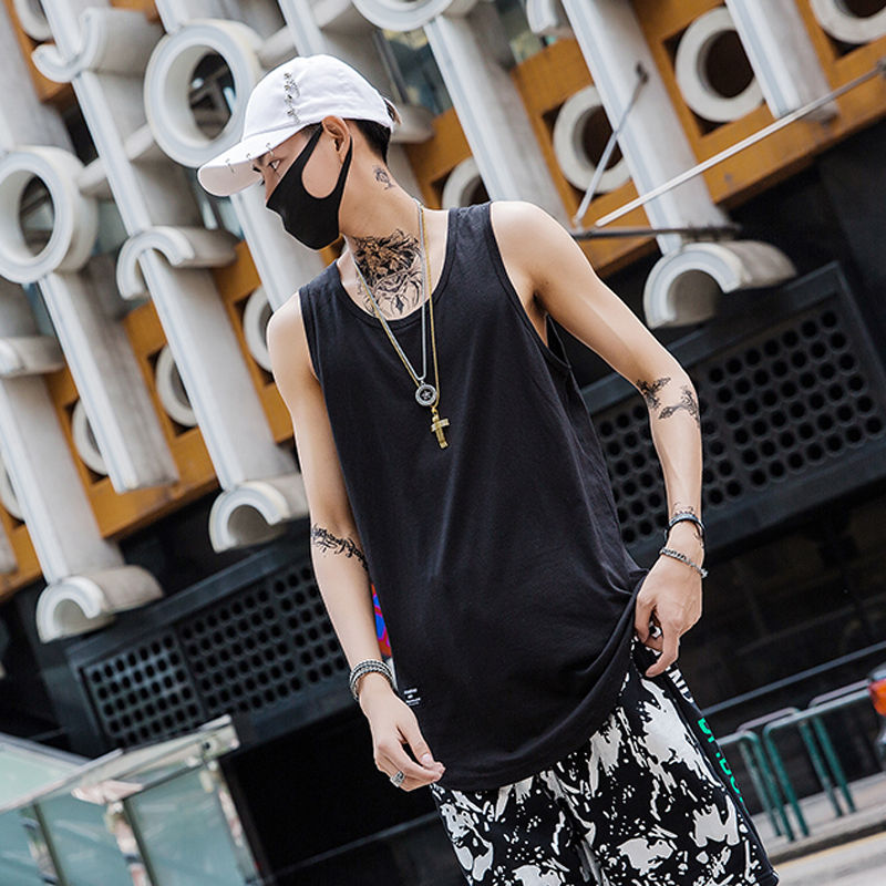 Streetwear Loose Sleeveless T-Shirt for Men