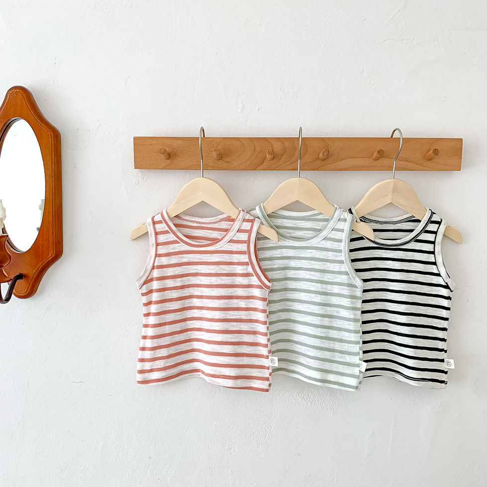 Thumbnail: Baby Stripes Sleeveless Vests for Toddlers and Infants