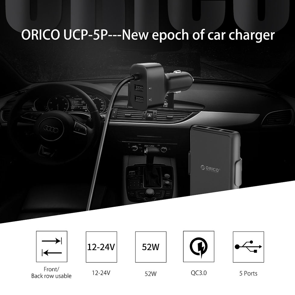 Thumbnail: ORICO QC3.0 Car Charger with Dual USB Ports