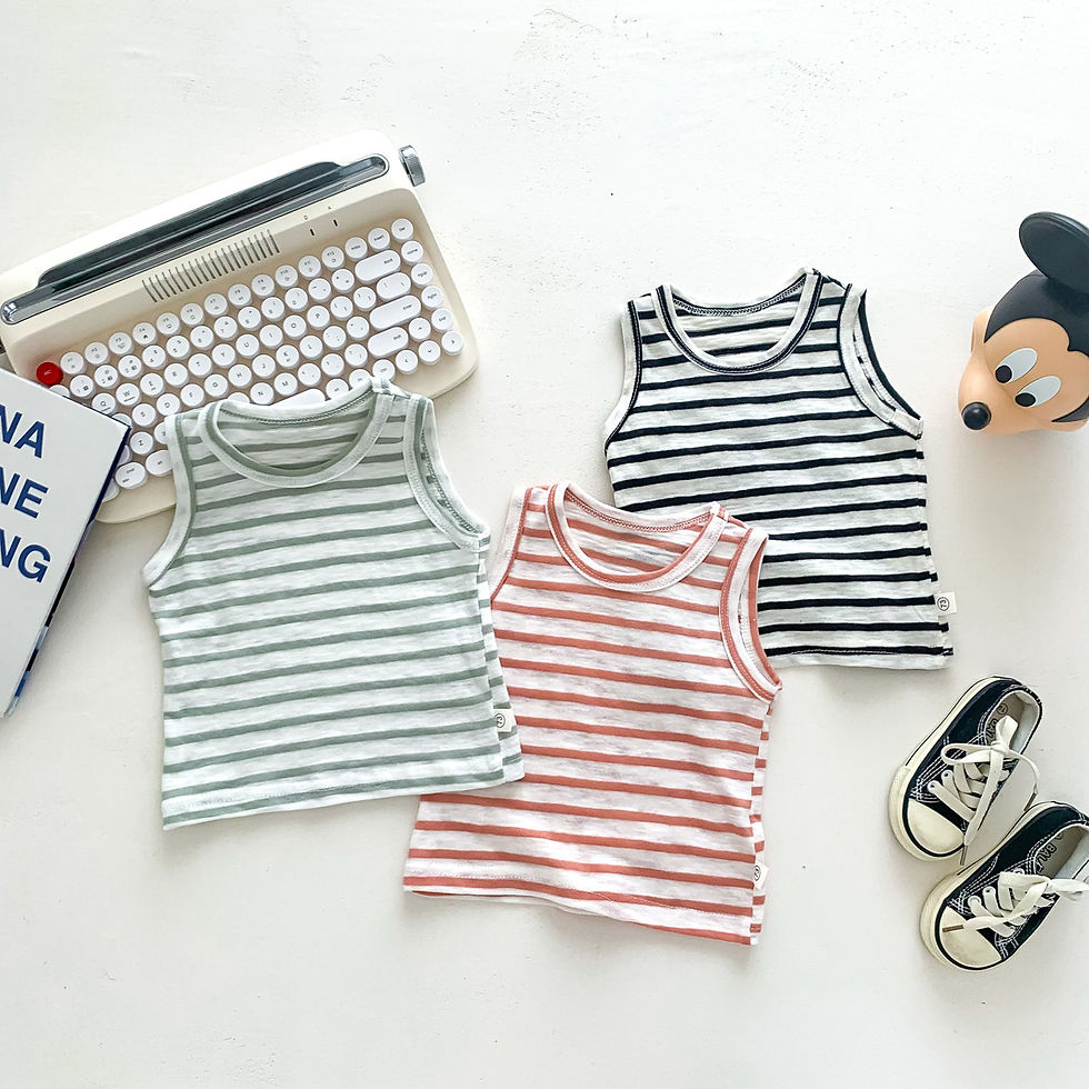 Thumbnail: Baby Stripes Sleeveless Vests for Toddlers and Infants