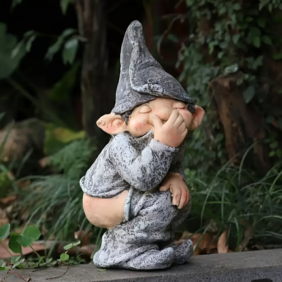 Thumbnail: Naughty Garden Gnome Outdoor Statue Lawn Ornament Decor
