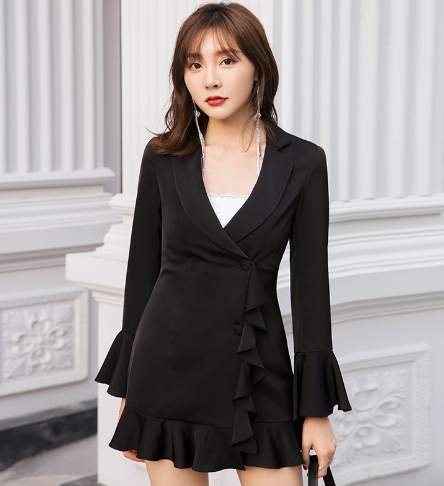 Thumbnail: Long Sleeve Elegant Dress for Women