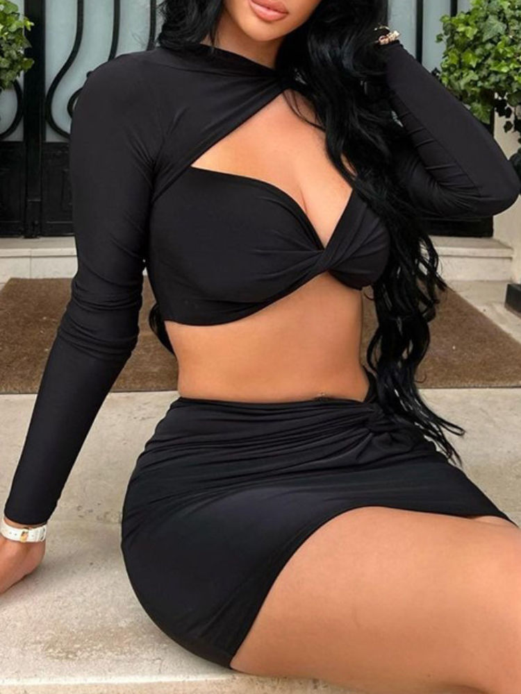 Thumbnail: Elegant Long Sleeve Bodycon Dress for Women
