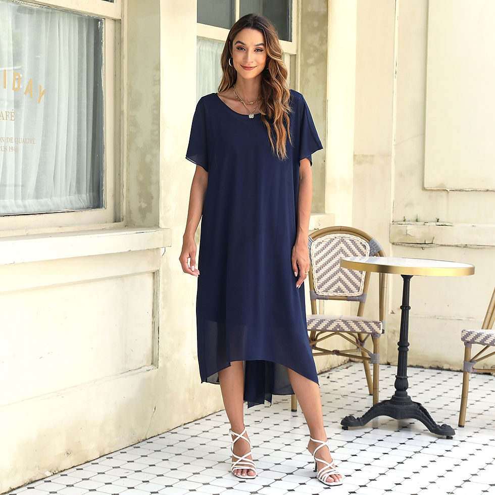 Thumbnail: Elegant Chiffon Sleeveless Dress for Women