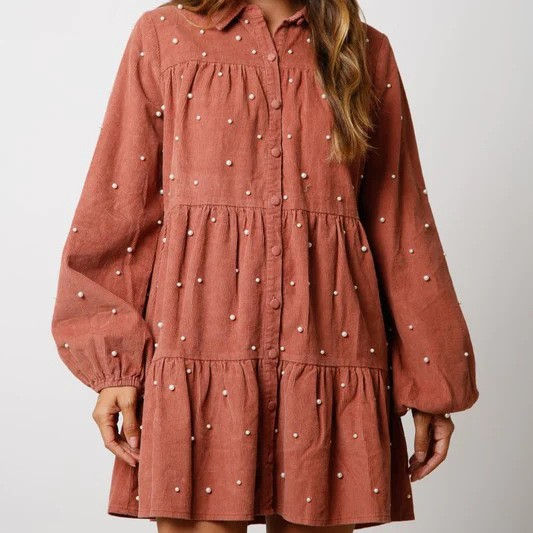 Elegant Long Sleeve Shirt Dress for Women