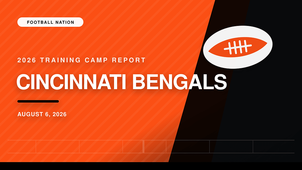 Cincinnati Bengals 2026 training camp report from Football Nation