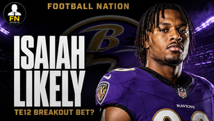 Isaiah Likely Football Nation news thumbnail, original AI-generated editorial artwork