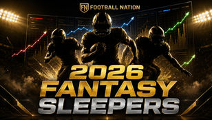 Football Nation 2026 fantasy sleepers cover with three emerging players and rising data lines.