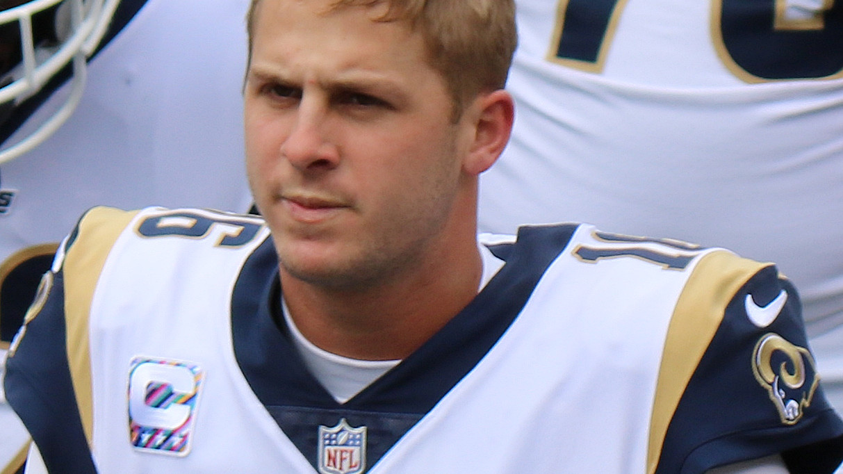 Jared Goff with the Los Angeles Rams during the 2018 season