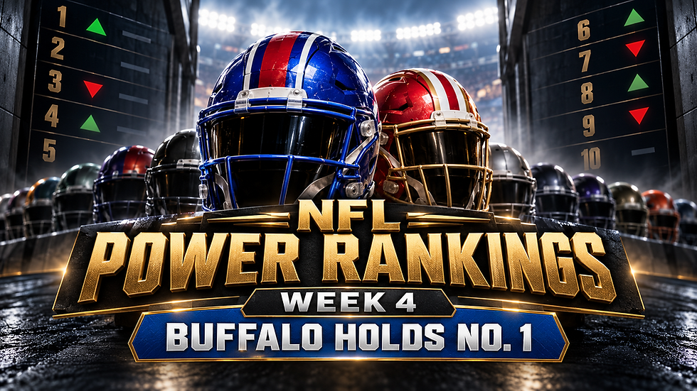 Football Nation NFL Power Rankings Week 4 cover with Buffalo holding the number one ranking