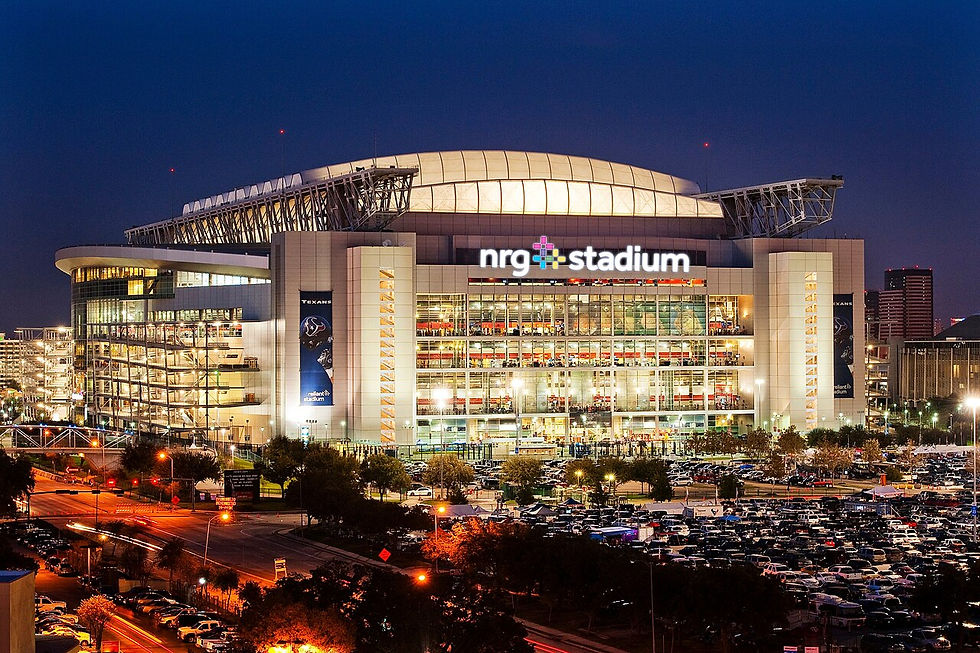 Exterior view of Reliant Stadium in Houston, site of Dallas Cowboys at Houston Texans in Week 4 of 2026.