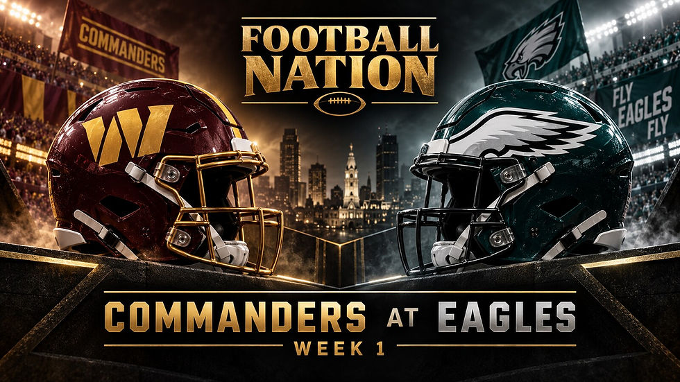 Football Nation Week 1 cover for Washington Commanders at Philadelphia Eagles