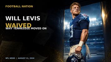 Original Football Nation cover illustration of Will Levis after being waived by the Tennessee Titans.