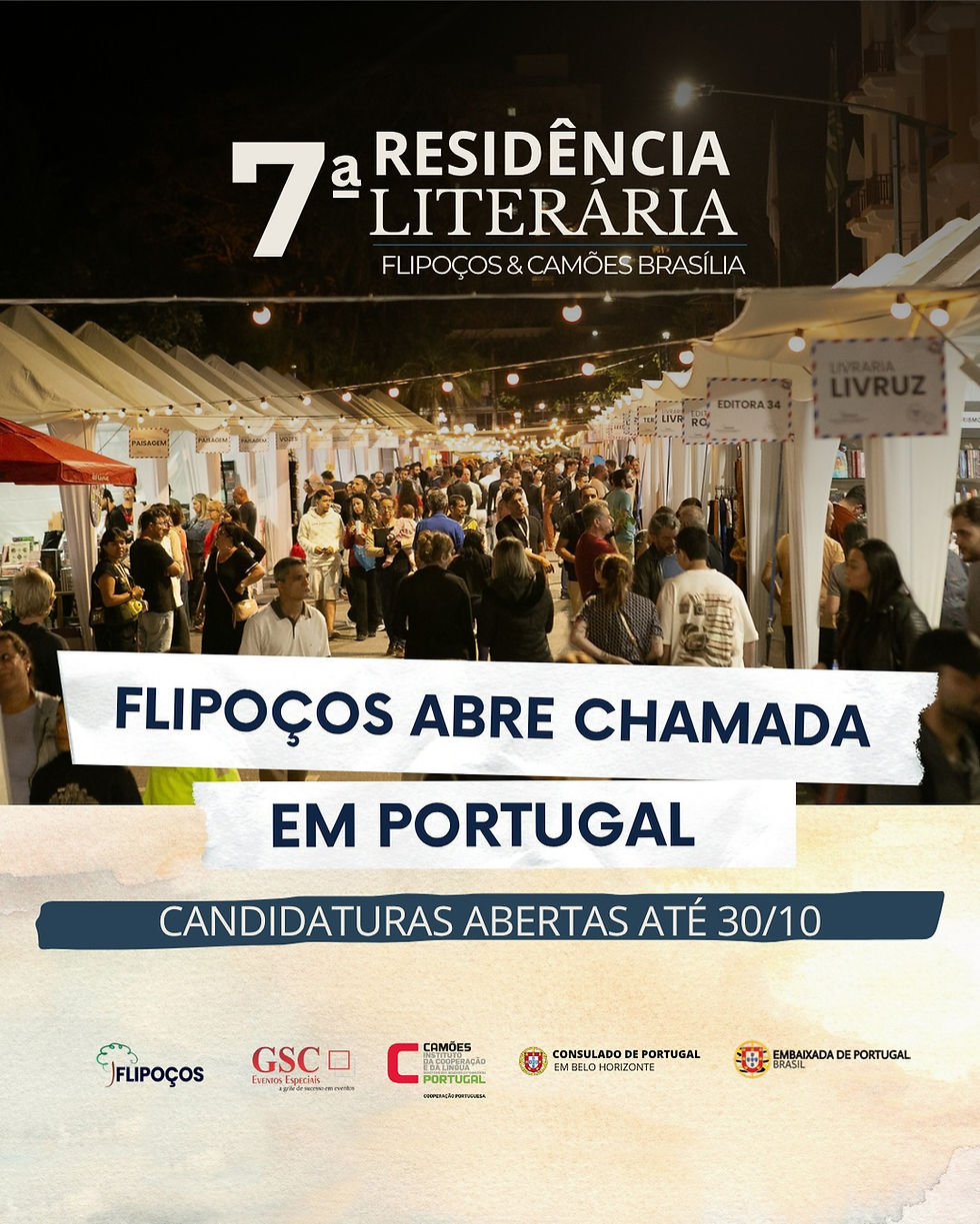 Flipoços e Camões lançam 7ª Residência Literária para escritores portugueses em Minas Gerais