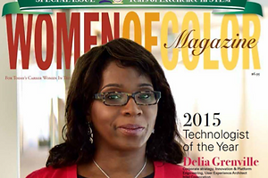 Delia on cover of Women of Color Magazine