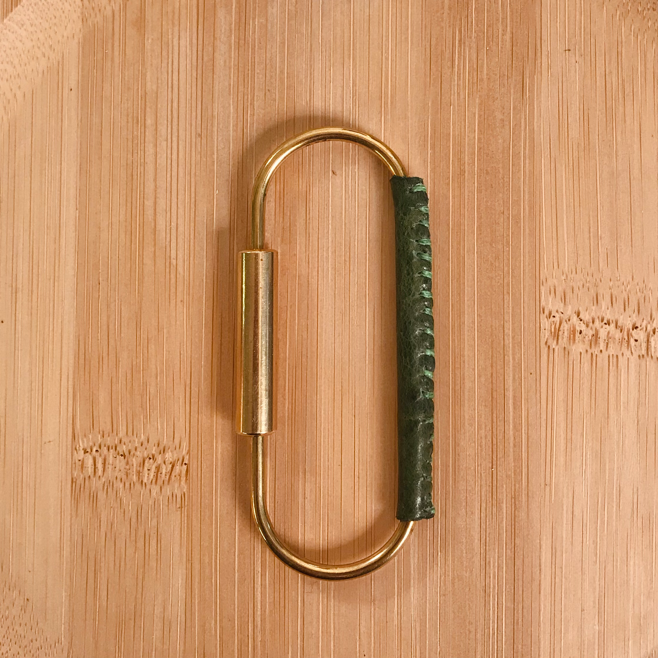 Ovate Keyring In Emerald Green