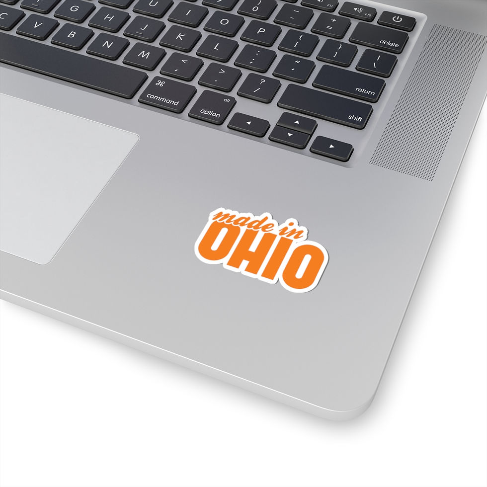 Thumbnail: Made in Ohio Orange Stickers