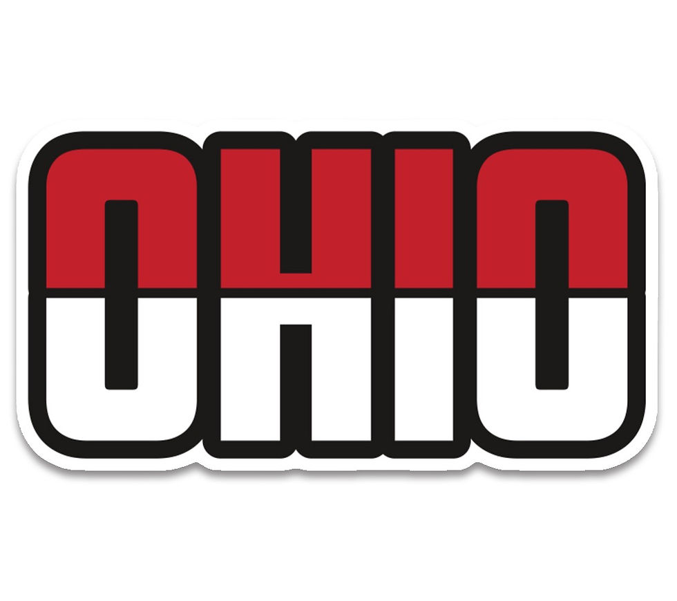 Ohio Red and Black Sticker