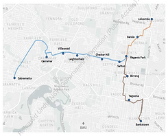 West of Bankstown Replacement Bus Map.png