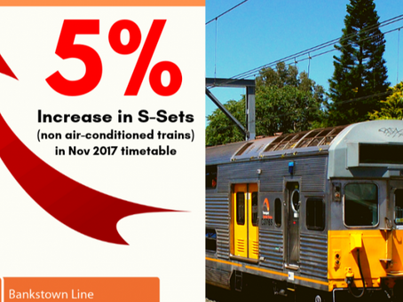 S-Sets Increased on Bankstown Line prior to Metro approval
