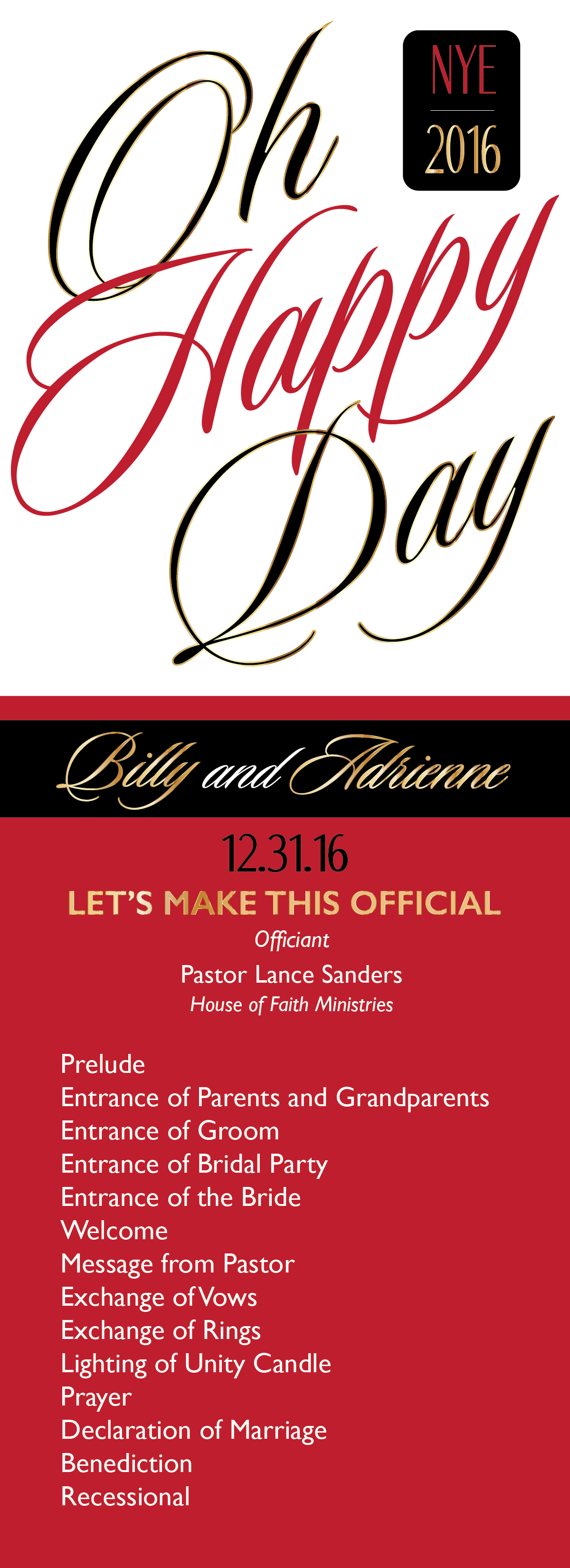 Wedding Program