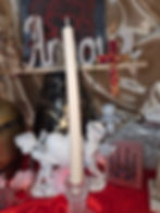 Miniature : Chandelle cierge blanc parfumé 50 grammes