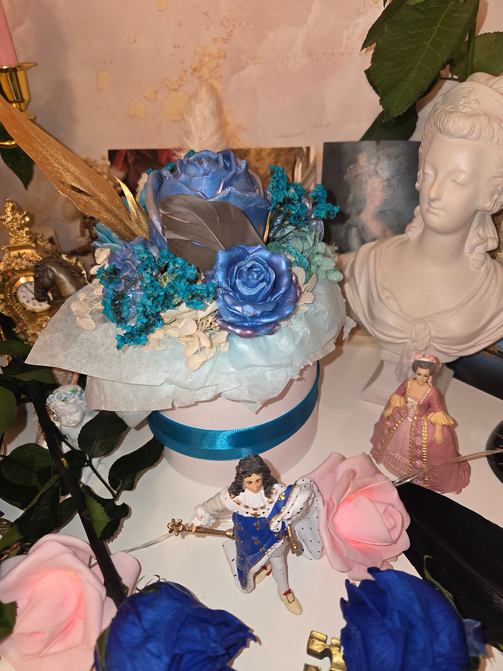 Miniature : Bouquet éternelle parfumé Nuit Étoilée Bleu 300 grammes