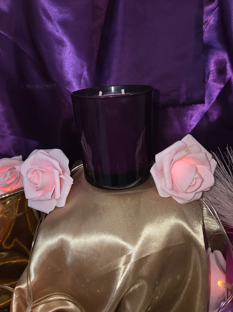 Miniature : Bougie pot violet 200 grammes