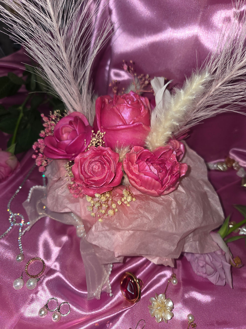 Bouquet éternelle parfumé Tendresse rose 300 grammes