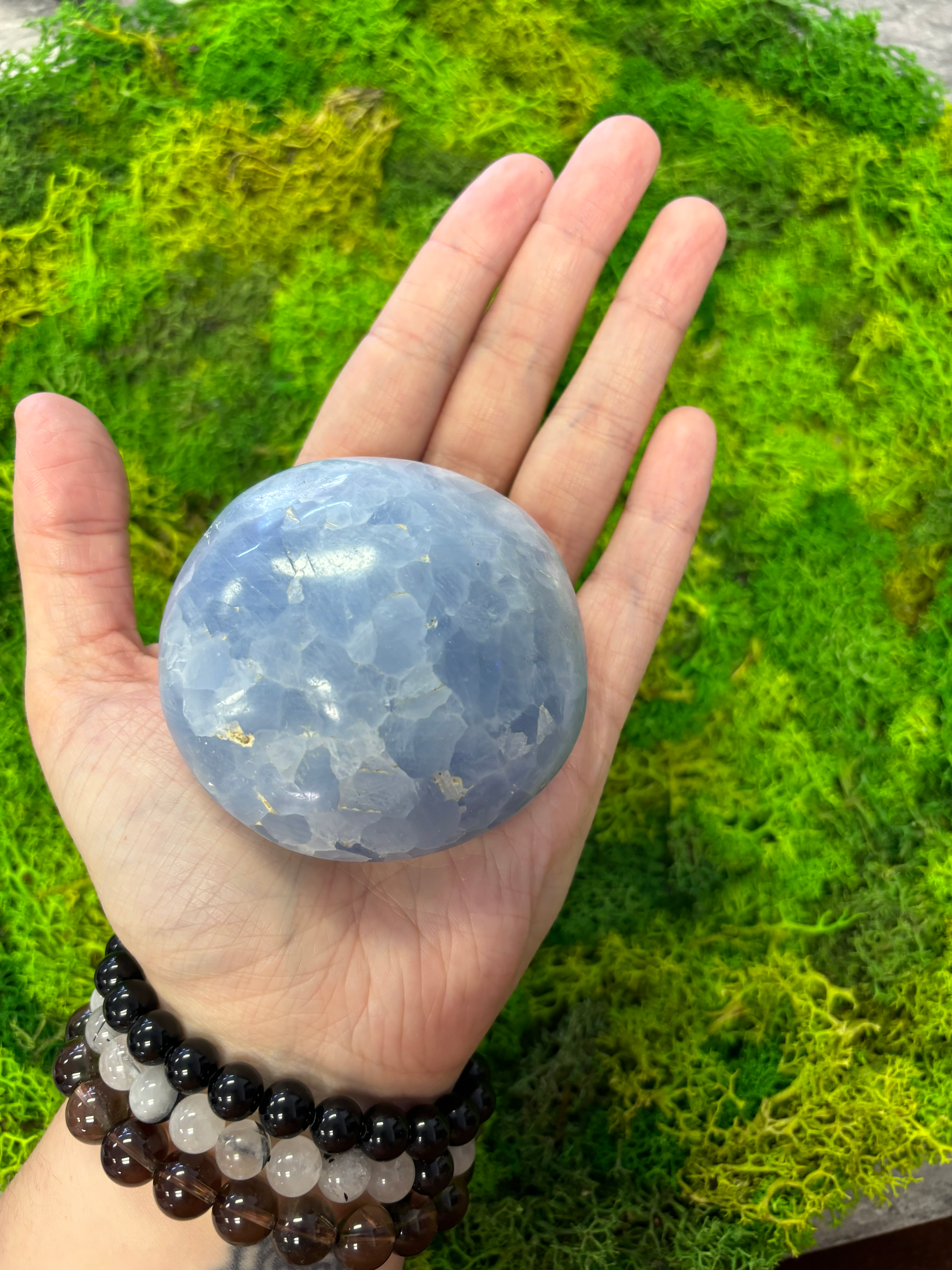 Medium-Large Blue Calcite Palm