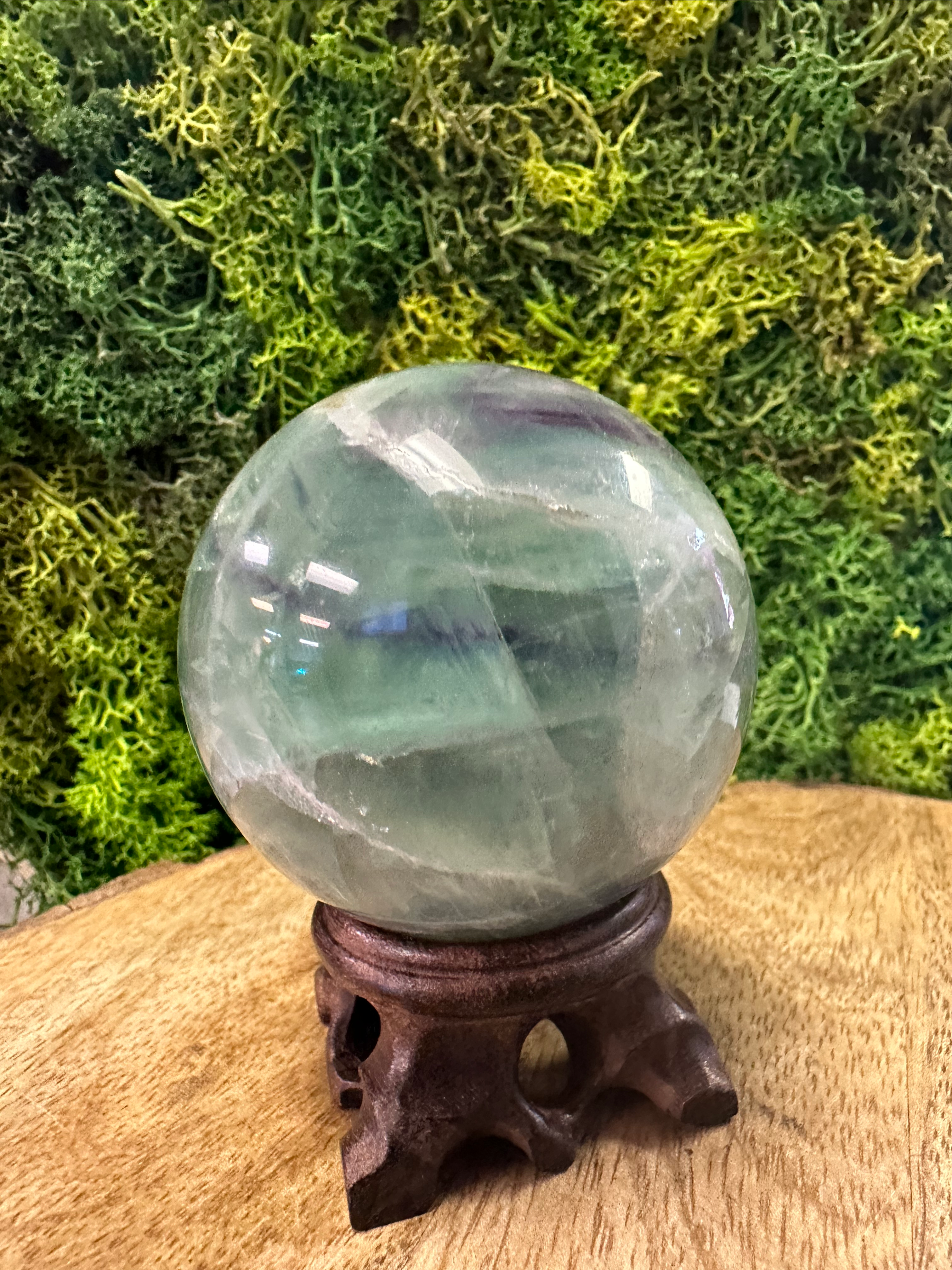 Feather Fluorite Sphere 3