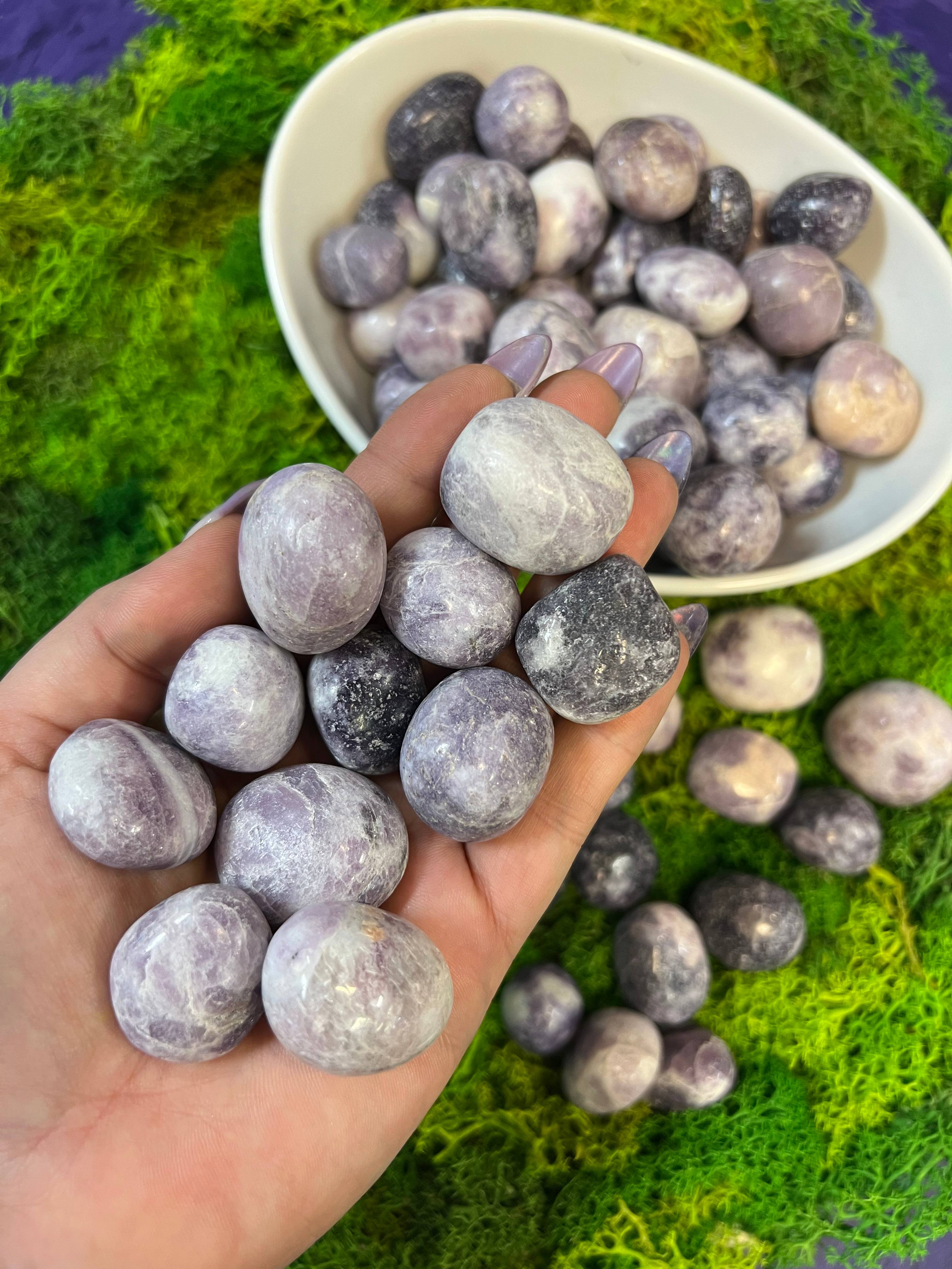Lepidolite Tumbles