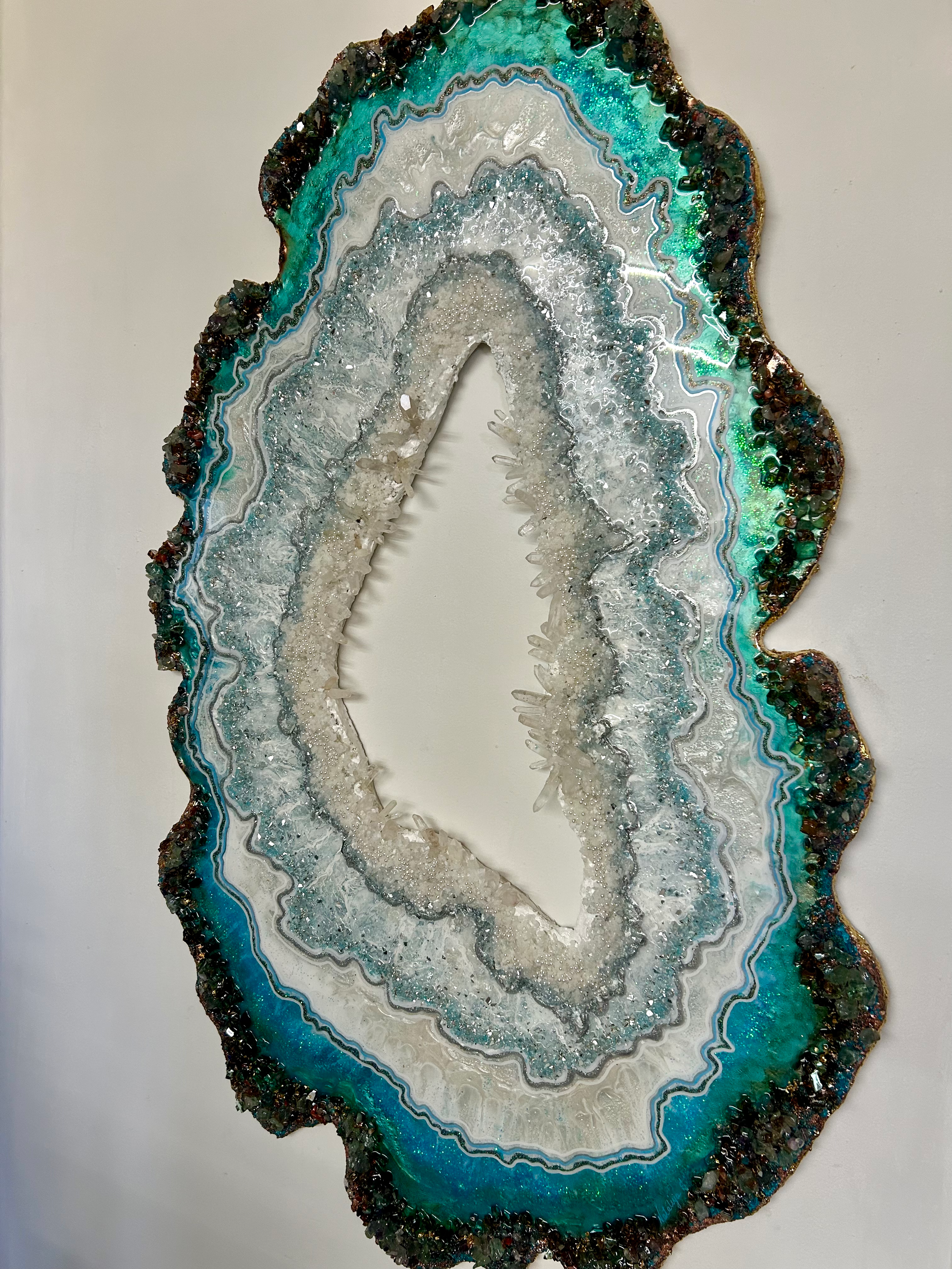 Turquoise. Resin Geode