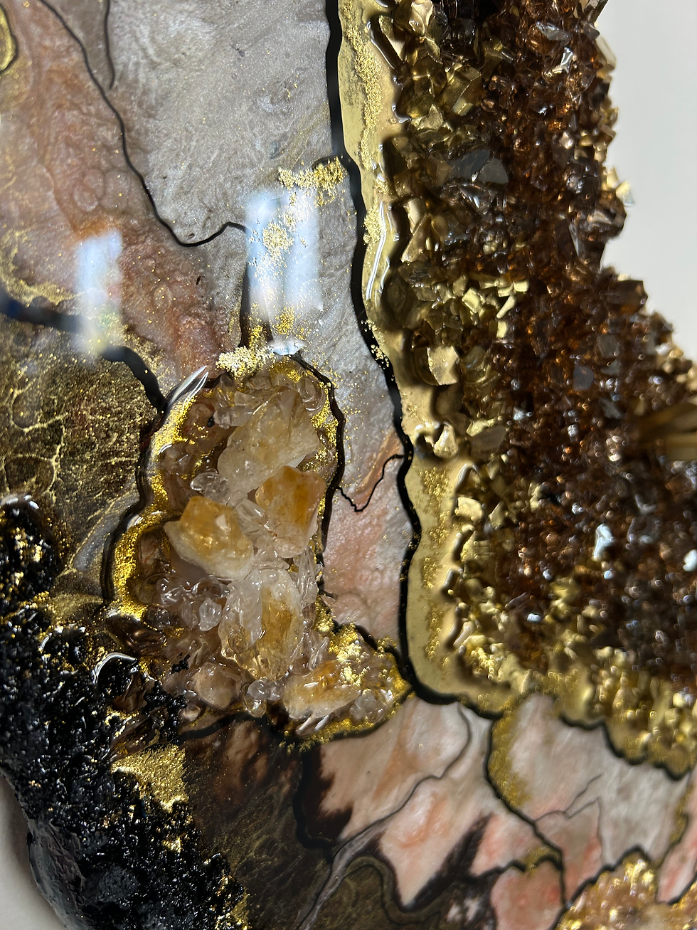 Thumbnail: Black Citrine   Resin Geode
