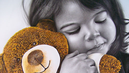 enfant, maladie, doudou