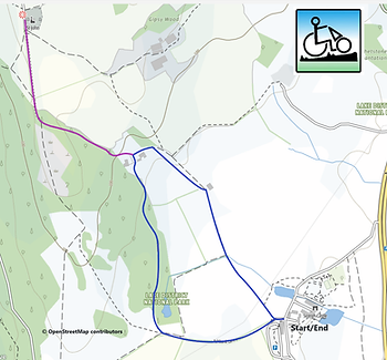 Map of the tramper routes in the estate of Sizergh 