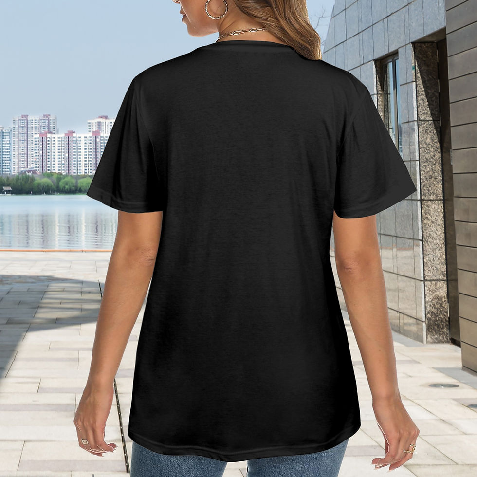 Thumbnail: I Like my Sauce Black Tee Female Women's T-Shirt in USA Size (Front Printing Onl
