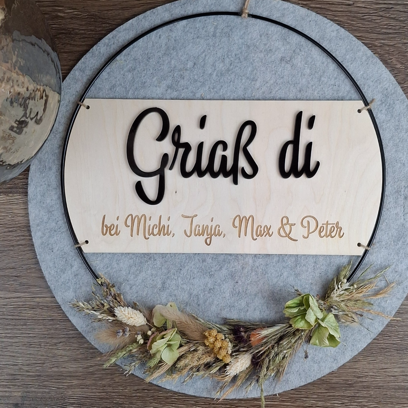 Metallloop "Griaß di"