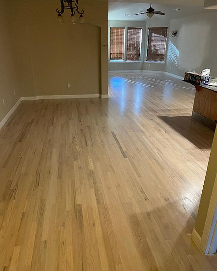 newly sanded hardwood floors and natural daylight