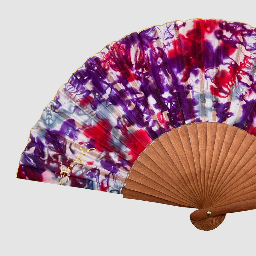 Thumbnail: Jardín Violeta · Conjunto de abanico y foulard