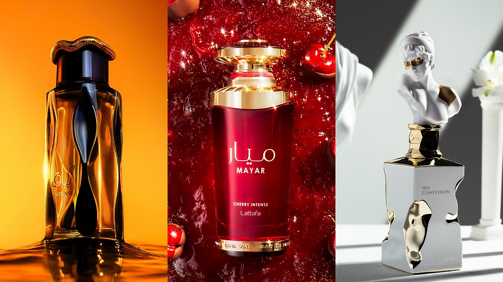 Teriaq Intense, Mayar Cherry Intense et Her Confession de Lattafa disponibles sur Goldfrag.com