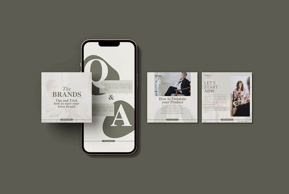 High-ticket coaching social media kit, Business coach branding Canva template