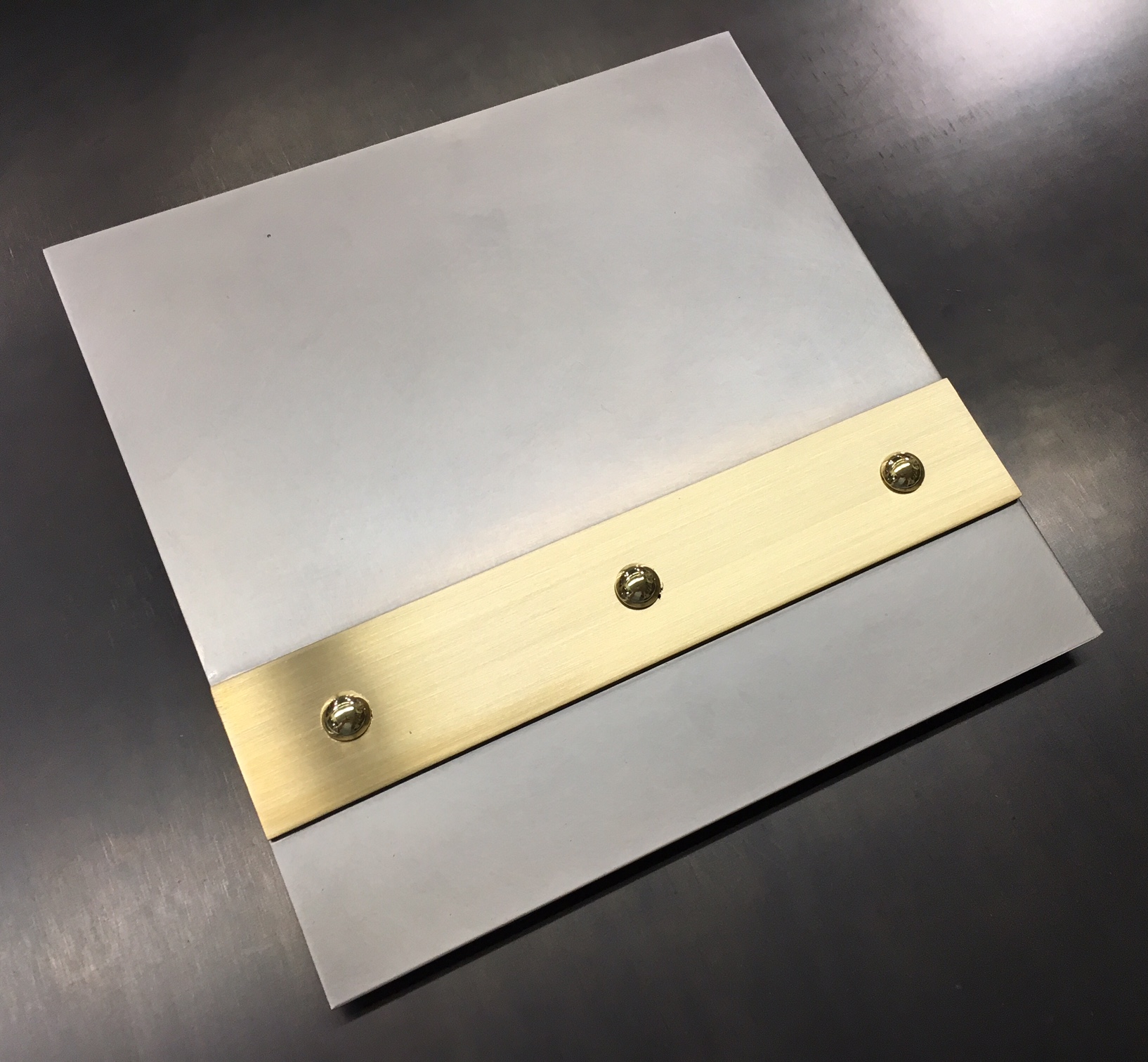 Hand Honed Stainless Brushed Brass Banding