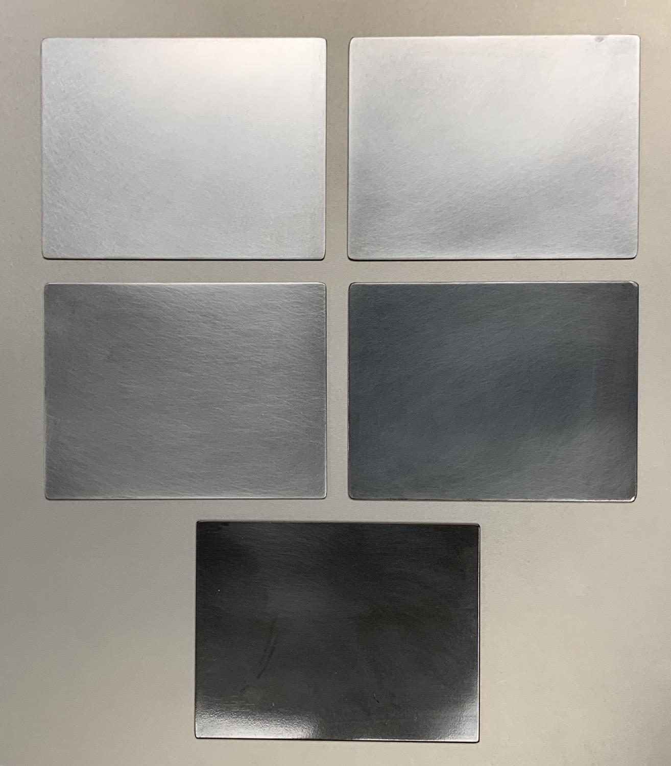 Blackened Stainless Samples