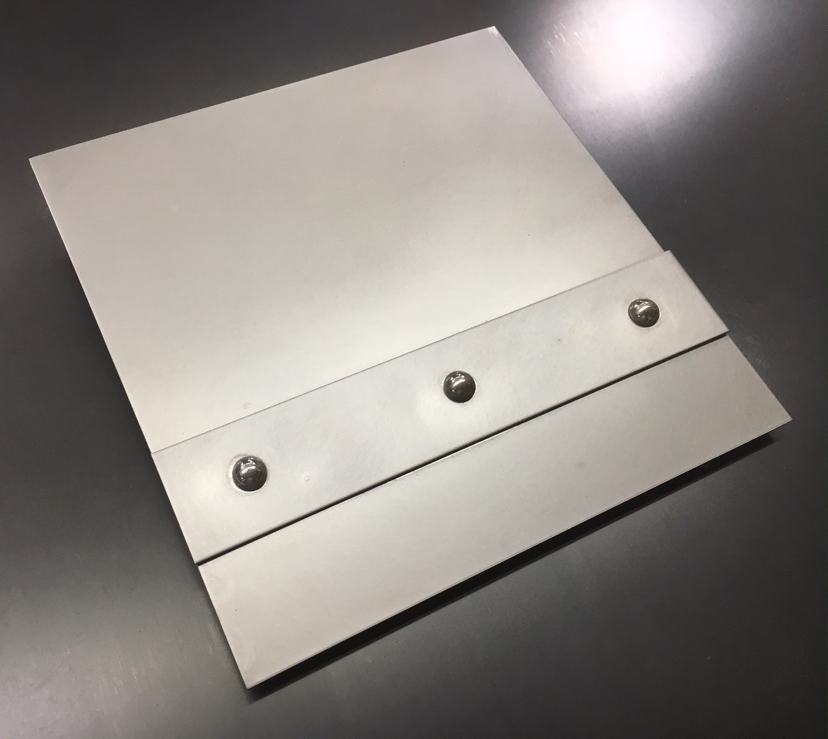 Hand Honed Stainless with Mirror Rivets