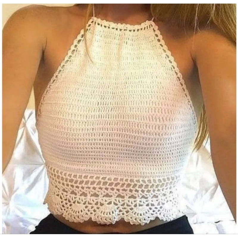 Cropped Crochê Blusa Princesa