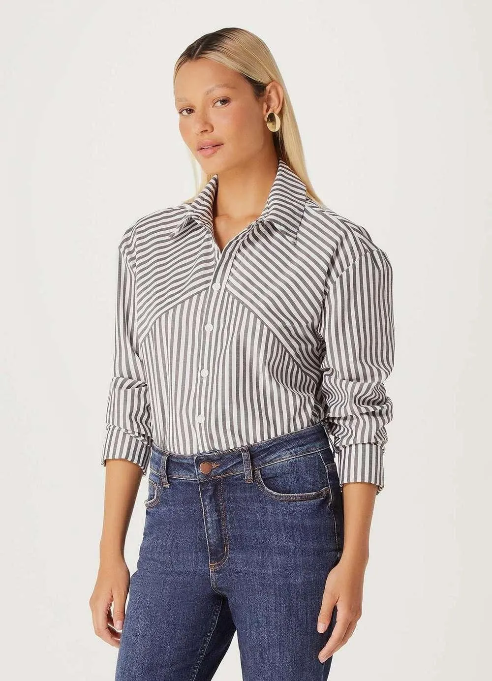 look camisa listrada