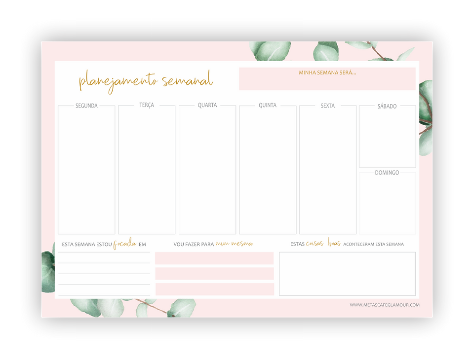 Planner de mesa para imprimir