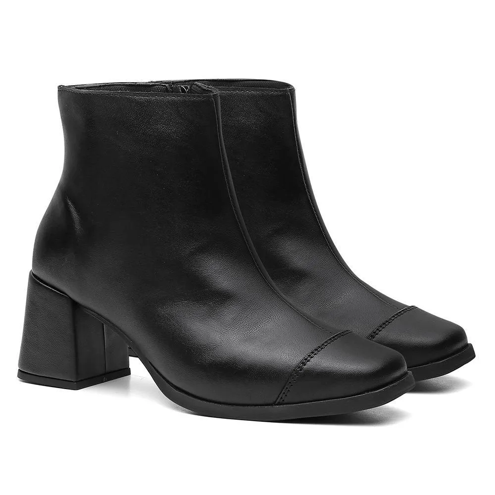 bota bico quadrado preta comprar
