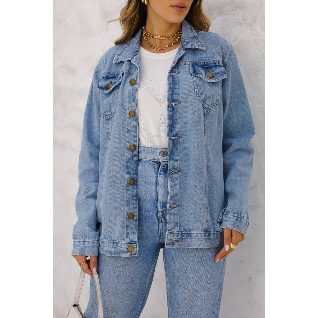 ideias de look jeans com jeans